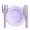 fork and knife with plate